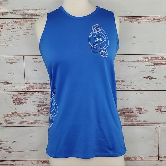Under Armour Athletic Tank Top Blue S - Picture 1 of 9
